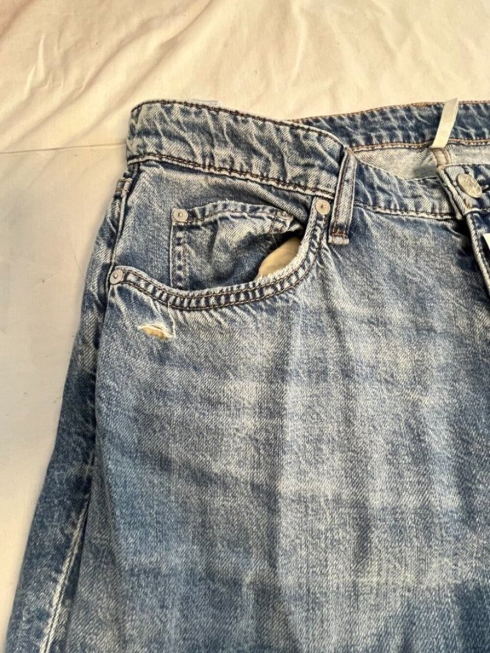 rag & bone Dre Low Rise Baggy Boyfriend Jeans Womens 31 Raw Hem NWT - Picture 4 of 13